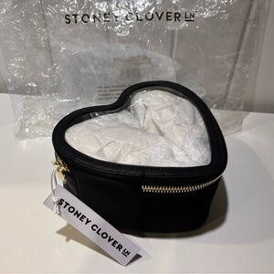 Stoney Clover Lane Heart Open Top Pouch - Noir (Black)